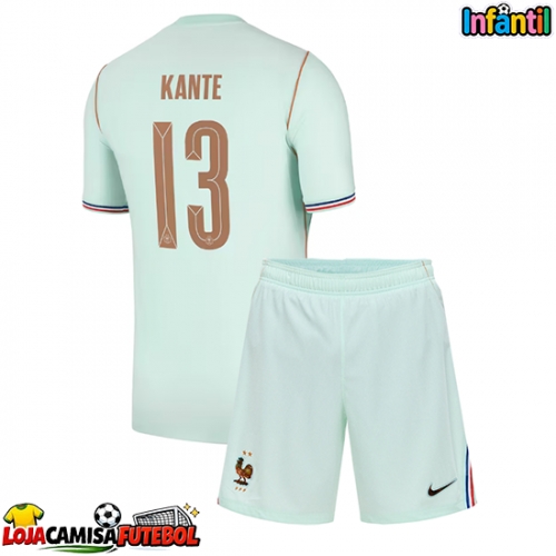 Camisa de Futebol França Kante #13 Equipamento Secundário Infantil Mundo 2026 Manga Curta (+ Calças curtas)